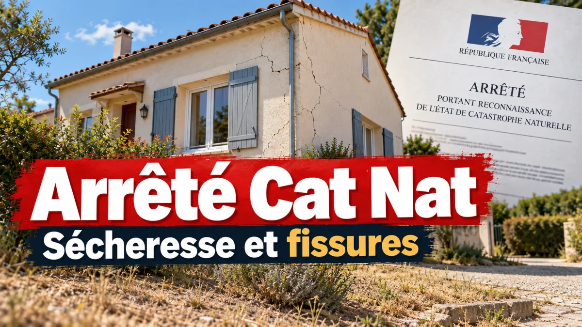 Maison fissurée à côté d’un arrêté de reconnaissance de catastrophe naturelle